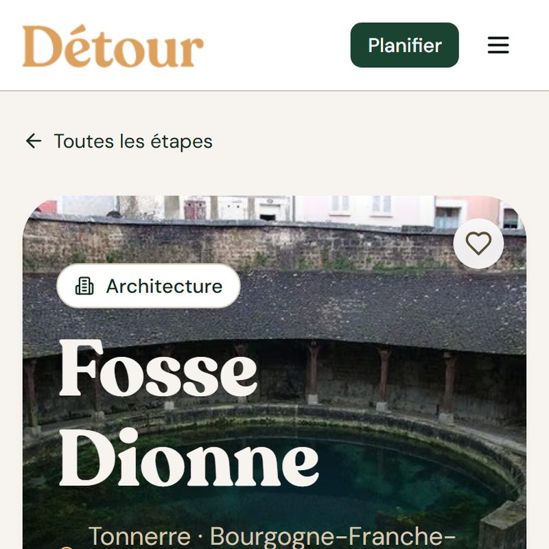 Détour sur mobile, fiche étape